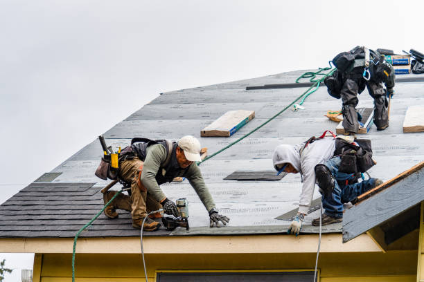 Professional Emergency Roof Repair technician working in Mc Graw, NY